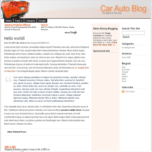 cars theme