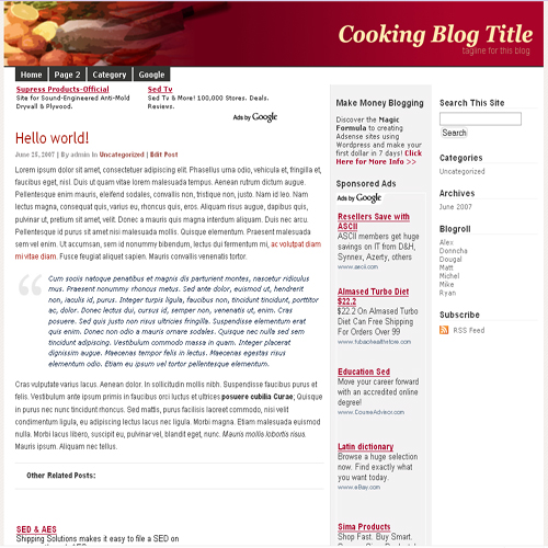 cooking theme