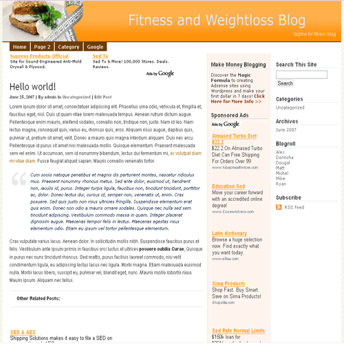 fitness wp theme