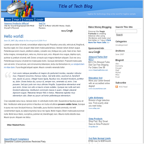 tech theme