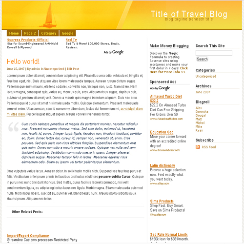 travel theme