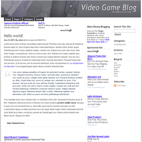 video game theme